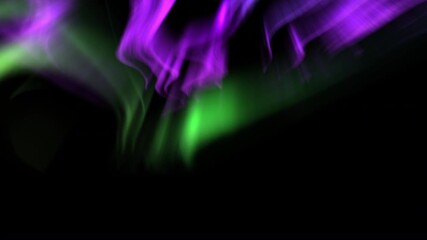 Wall Mural - Aurora Dancing Colors Green and Purple Animation