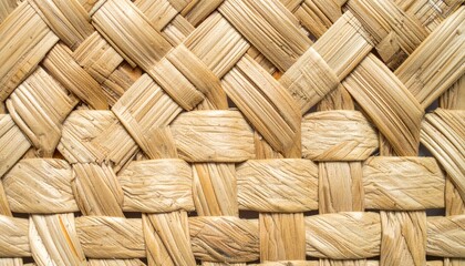 Honey-Colored Rattan Cane Weave Texture