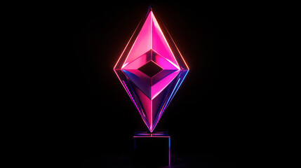 Diamond shaped crystal illustration