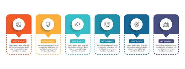 Wall Mural - steps business data visualization timeline process infographic template design with icons. simple in