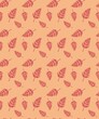 © Prtnsxx - Seamless pattern of pink autumn leaves. Fall foliage design.
