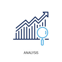 Wall Mural - Analysis thin line vector icons.