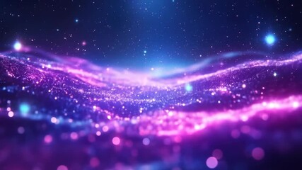 Wall Mural - Space with nebulous, wavy formations and starlight