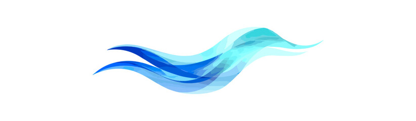 Wall Mural - Abstract blue wavy design background