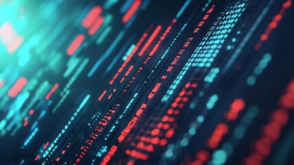 Big data stream flowing on digital display showing futuristic information technology
