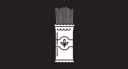 Wall Mural -  package of dry pasta  Illustration of a package of organic spaghetti isolated on