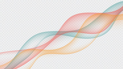 Wall Mural - abstract colorful wave background design with flowing lines and modern vector style