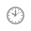 © OM Frame - Modern minimalist clock face icon symbolizing time management and punctuality for business concepts