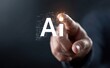 © Lokal - Finger activates 'Ai' on digital screen, overlaid with data matrix