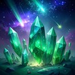 © Ivah - Emerald crystals in a cosmic landscape