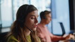 © stockbusters - Attentive customer service representative assisting client conversation closeup