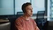 © stockbusters - Customer service consultants helping client talking in coworking space closeup