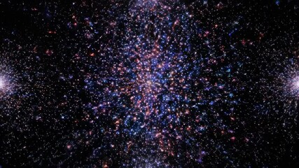 Canvas Print - multicolored starburst lights background - a vibrant and chaotic display of multicolored starburst-l