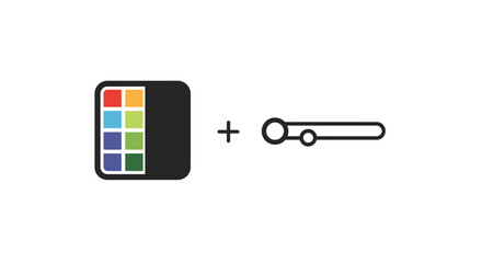 Abstract representation of application development or software tools integration concept