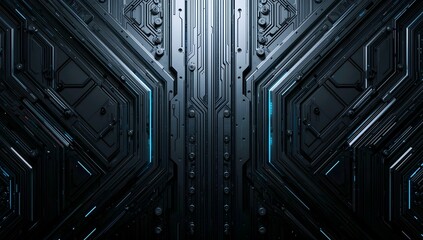 A vibrant blue circuit board serves as a digital background, showcasing the intricate pattern of electronic components, microchips, and a central processor, embodying the essence of modern computer ha
