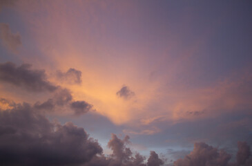 Wall Mural - It is a beautiful sunset.