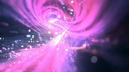Wall Mural - swirling pink and purple particles creating a dynamic vortex