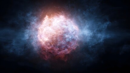 Wall Mural - spectacular cosmic explosion ignites the vastness of space with vibrant nebulae