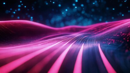 Big data stream flowing through cyberspace with binary code