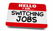 © iQoncept - Switching Jobs Name Tag Sticker Career Change New Role 3d Illustration