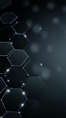 Wall Mural - abstract digital connections background with hexagonal shapes for technology and innovation concepts