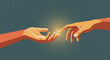 © Yash - Two hands, one reaching out to the other, symbolizing an offer of help and support