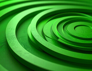Canvas Print - dynamic green abstract background with concentric circle pattern. spiral shape and subtle texture cr