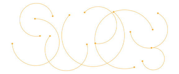 Wall Mural - vector graphic design element with with overlapping circles, dots and dashed circles science and con