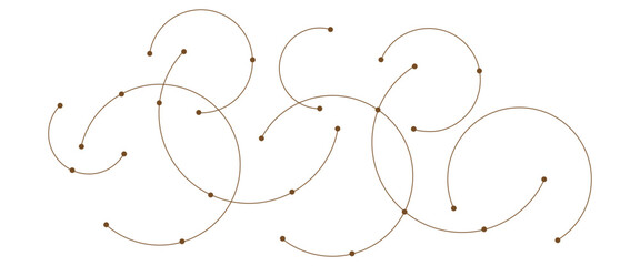 Wall Mural - vector graphic design element with with overlapping circles, dots and dashed circles science and con