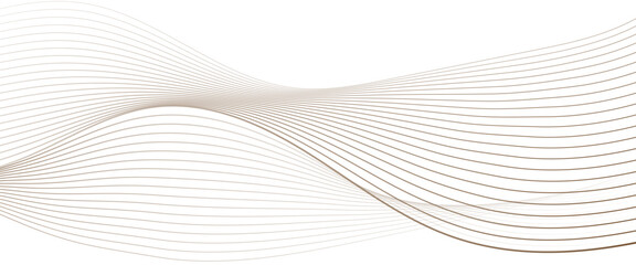 Wall Mural - vector abstract smooth flowing wave lines on a white background with wave element design.