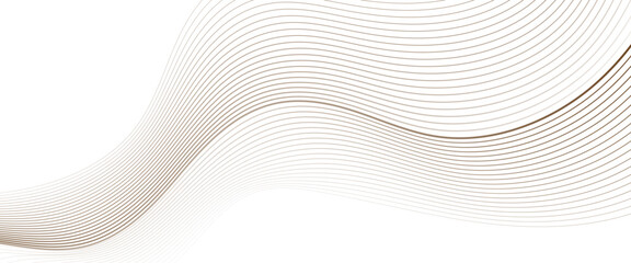 Wall Mural - vector abstract smooth flowing wave lines on a white background with wave element design.