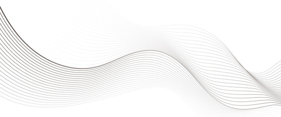 Wall Mural - vector abstract line wave curve lines with flowing particles future technology concept