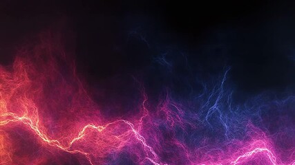 Wall Mural - collision of fire and ice, abstract lightning background illustrating power