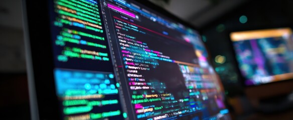 the vibrant coding interface showcasing advanced programming and technology in action.