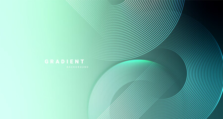 Wall Mural - modern gradient abstract background with circular wave lines