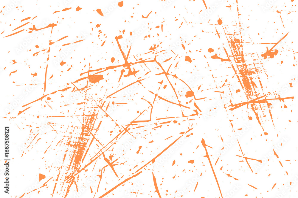 Orange grunge scratch texture overlay with distressed effect isolated ...