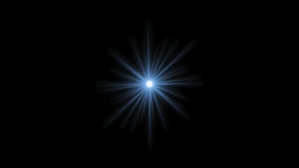 Wall Mural - Rotation star light lens flare looping animated