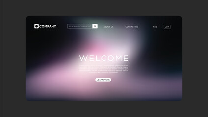 Welcome to modern business with sleek interface, search bar, and call to action button.
