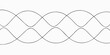 © Tarun - Two rows of overlapping black sine wave curves on a white background