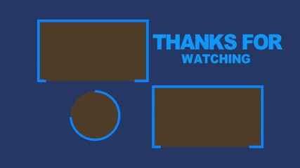 Thanks for watching YouTube End screen black and white video 4k