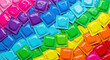 © ArtFocus Studio - Pile of colorful condoms in their wrappers, arranged together. A vibrant display promoting protection and inclusivity. Safe sex, sexual health, contraceptive methods.