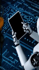 Wall Mural - cybernated industry robot and robotic arms for assembly in factory production . concept of artificia