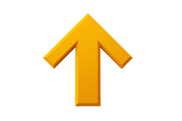 Wall Mural - A yellow arrow pointing upwards