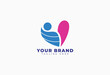 © Chisnu - People heart care logo design element