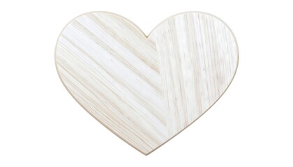 Heart-shaped light beige wooden object