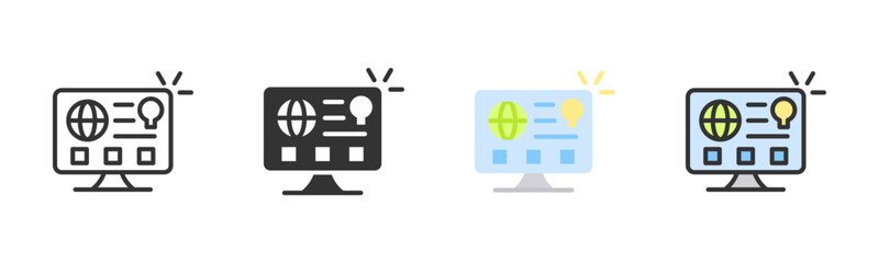 Web Development Icon Pack In Multiple Styles
