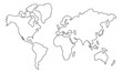 © Sadia217 - Outline of the world map for global concepts, travel, and international business designs