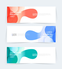 Wall Mural - Geometric banner design with Vector presentation template.