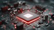 © Parang - Close-up of a glowing central processing unit (CPU) on a circuit board
