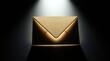 © budiono - Illuminated Envelope with Dark Background.